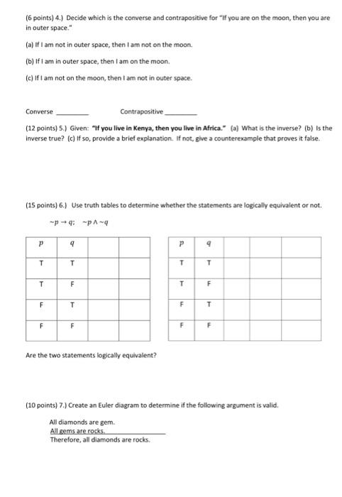 Solved can you clearly write out the answers for the | Chegg.com