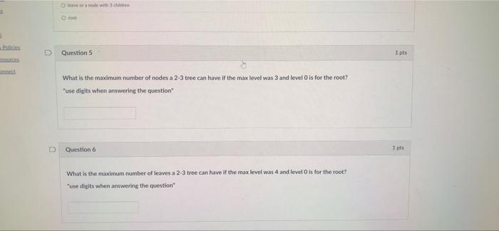 Solved Орон D Question 5 1 pts What is the maximum number of | Chegg.com