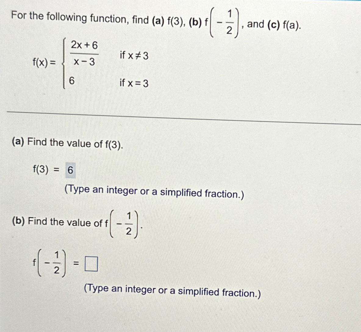 Solved For The Following Function, Find (a) F(3),(b)f(-12), | Chegg.com