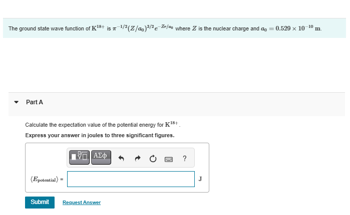 Solved The ground state wave function | Chegg.com