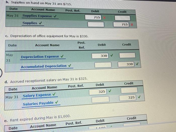 Solved Comprehensive Problem 1 Part 4 and Part 6: The | Chegg.com