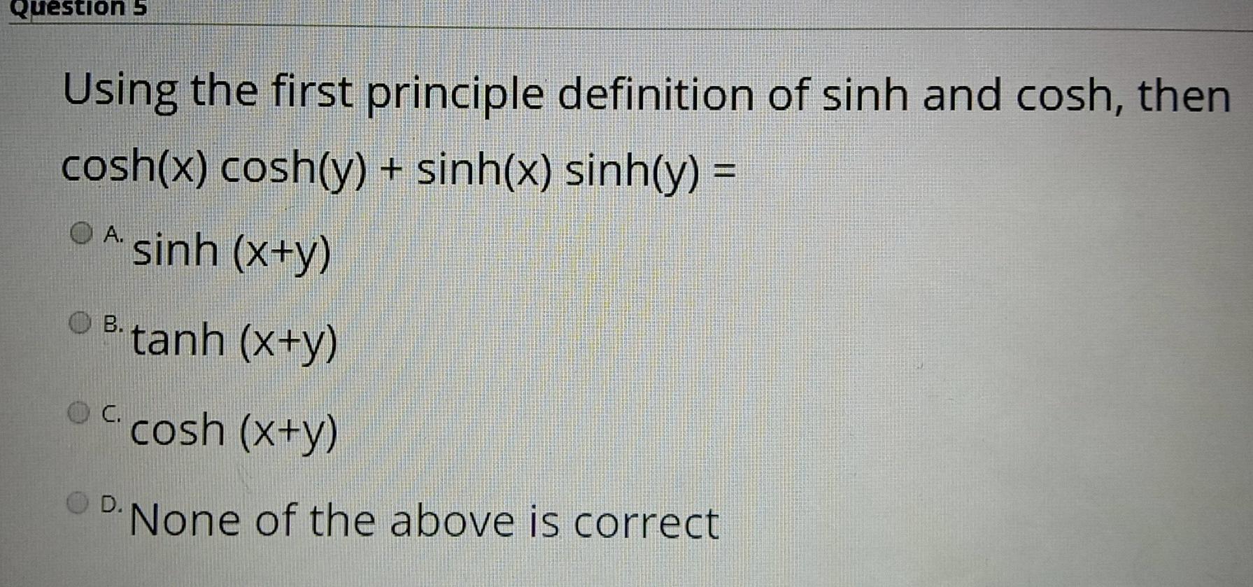 Solved Question 5 Using the first principle definition of | Chegg.com