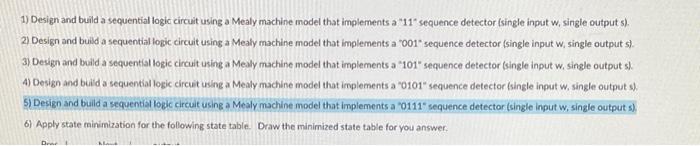 Solved 1) Design And Build A Sequential Logic Circuit Using | Chegg.com