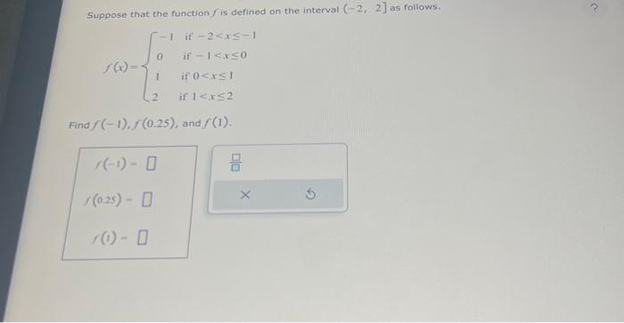 Solved Suppose that the function f is defined on the | Chegg.com