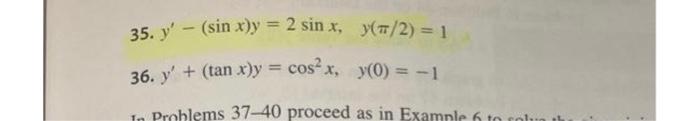 Solved In Problems 37-40 proceed as in Example 6 to solve | Chegg.com