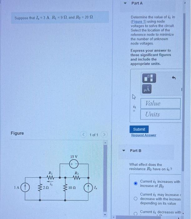 Solved Part A Suppose that I = 3 ARi=92 and R = 20 22 | Chegg.com