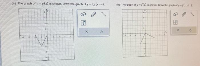 Solved (a) The graph of y=g(x) is shown. Draw the graph of | Chegg.com