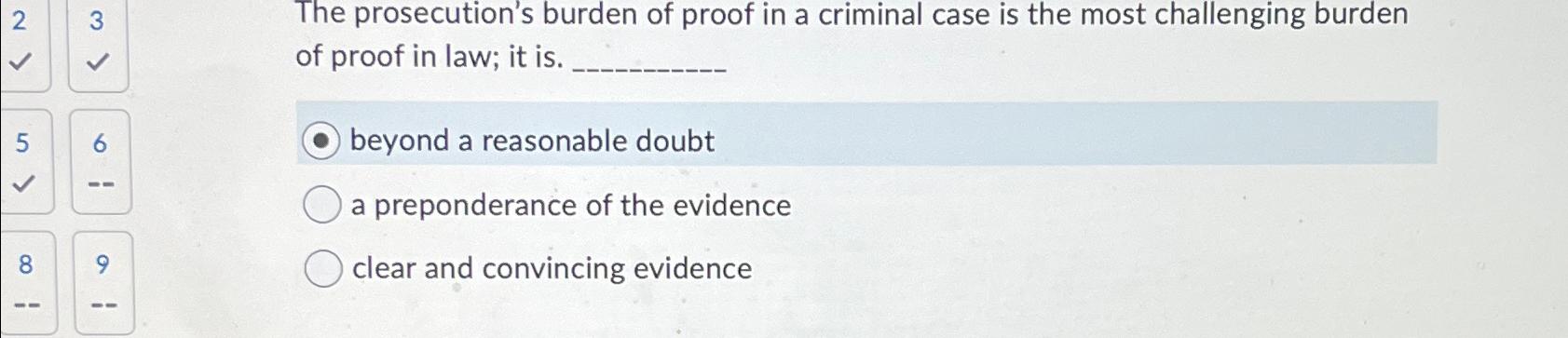 the government has the burden of proof in a criminal case