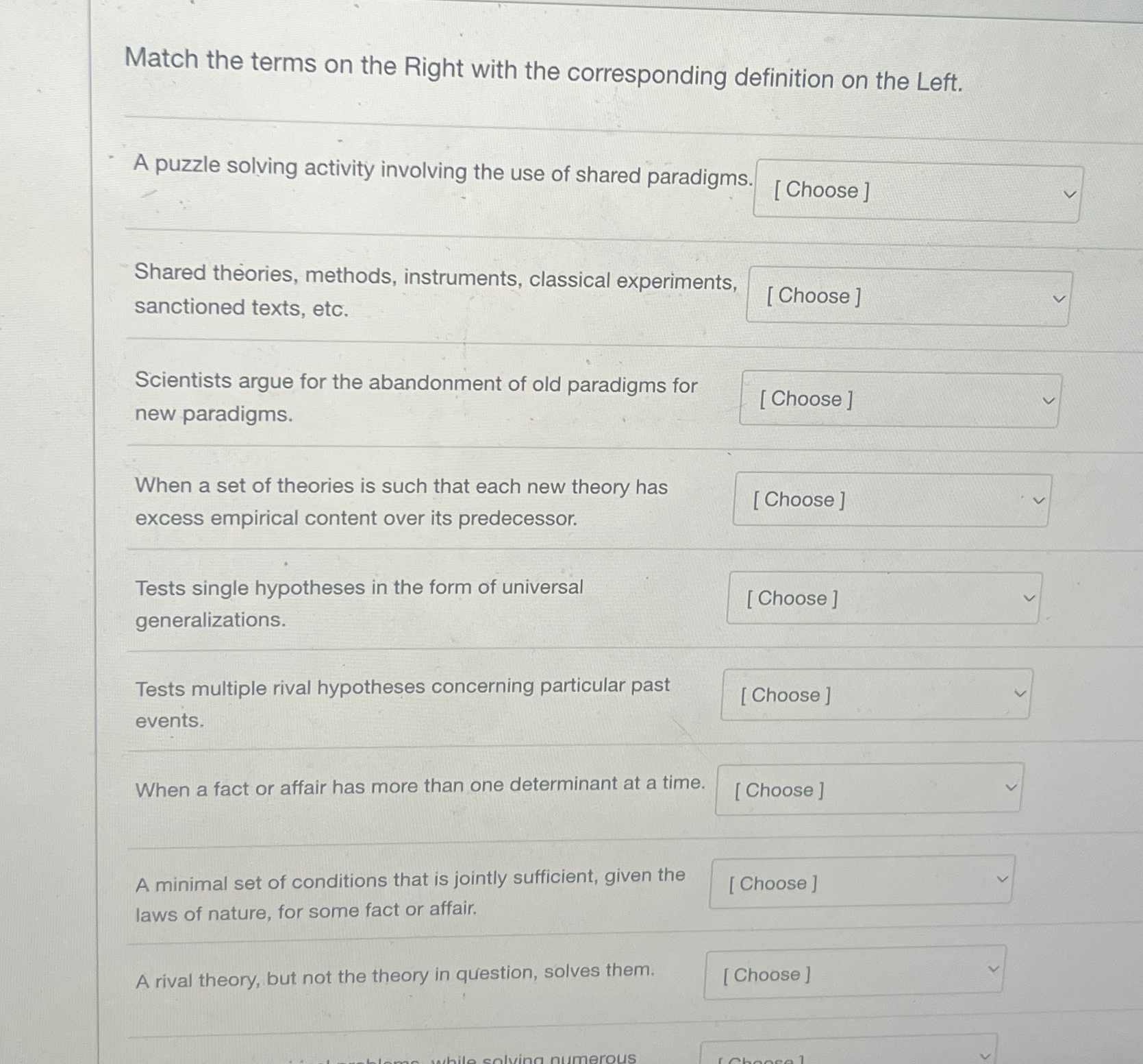 Solved Match the terms on the Right with the corresponding | Chegg.com