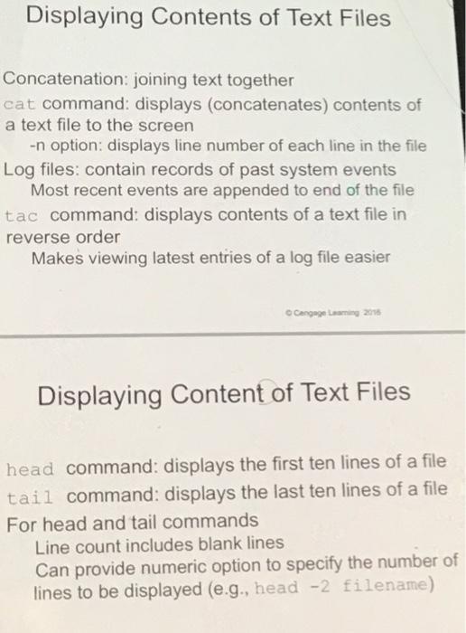 Solved Concatenation: joining text together cat command: | Chegg.com