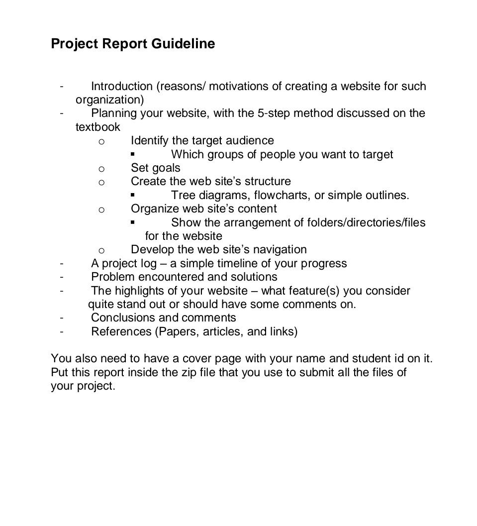 introduction page for project report