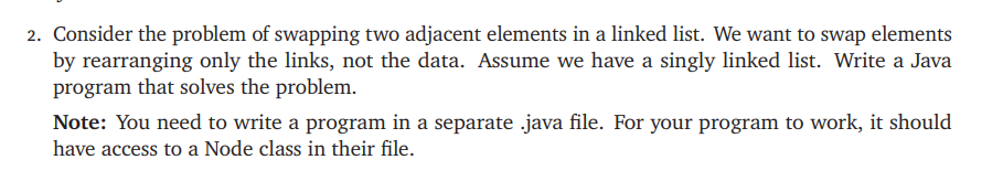 Solved Consider the problem of swapping two adjacent | Chegg.com