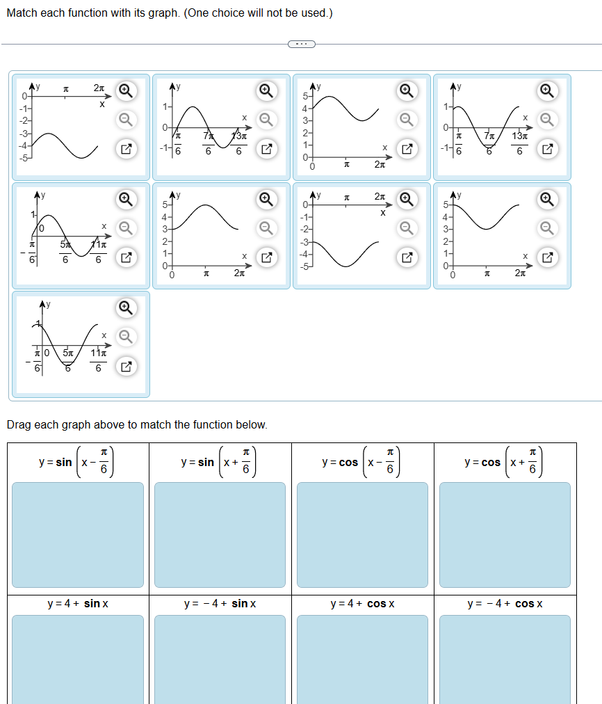 Solved Match each function with its graph. (One choice will | Chegg.com