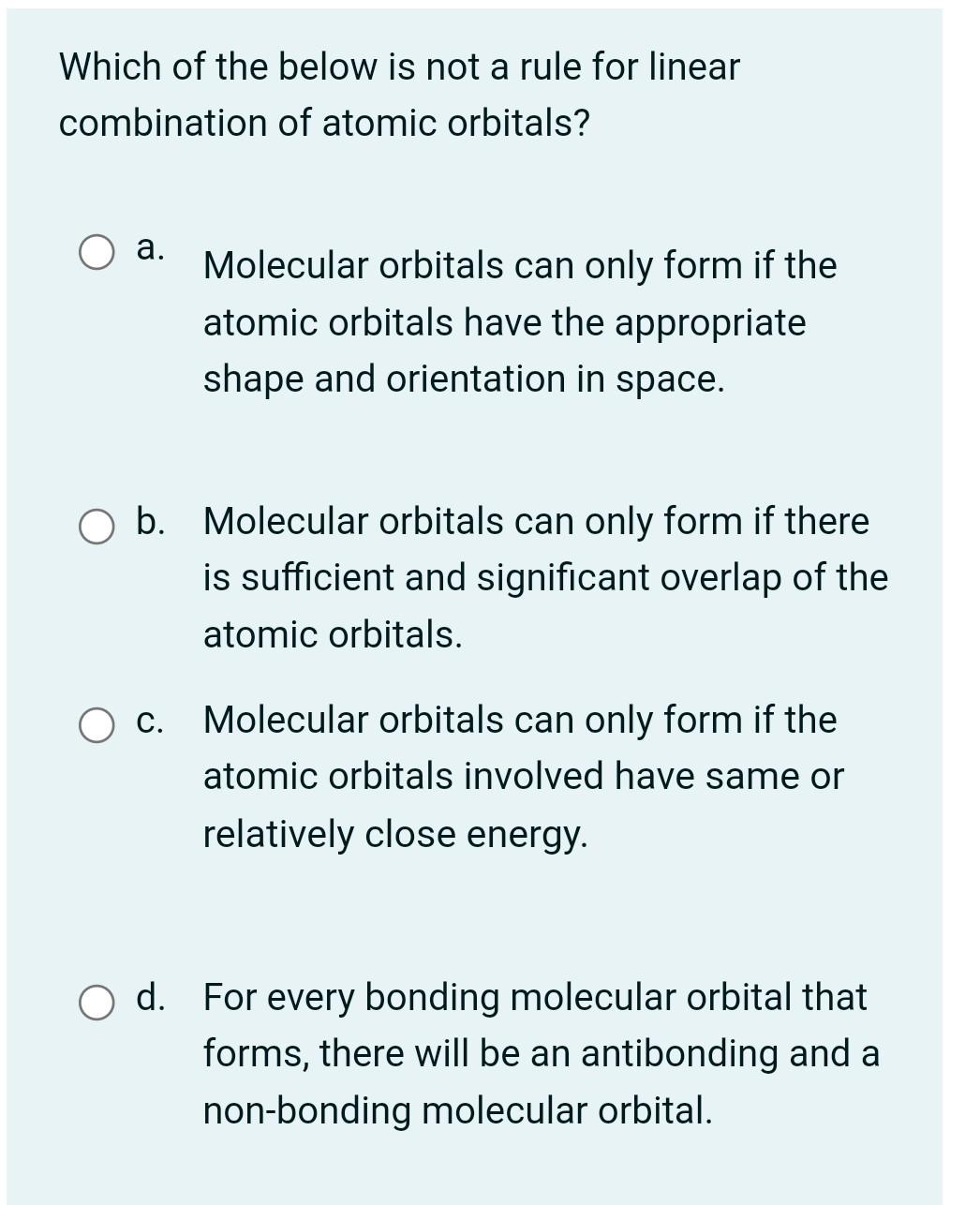 Solved Which of the below is not a rule for linear | Chegg.com