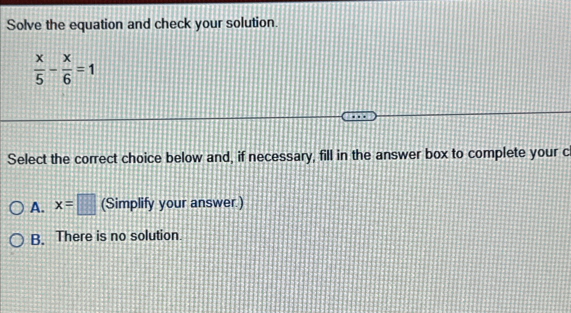 Solved Solve the equation and check your | Chegg.com