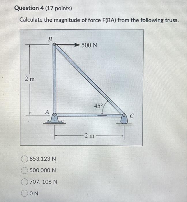 Solved Calculate The Magnitude Of Force F(BA) From The | Chegg.com