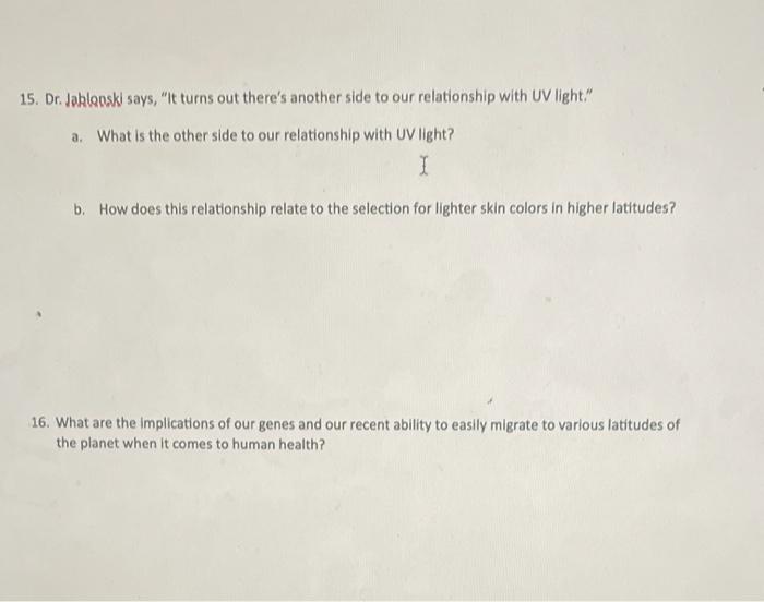 Solved Human Evolution Worksheet Activity 1: Hominins & | Chegg.com