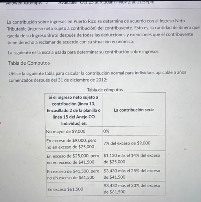 Solved The tax in Puerto Rico is determined according
