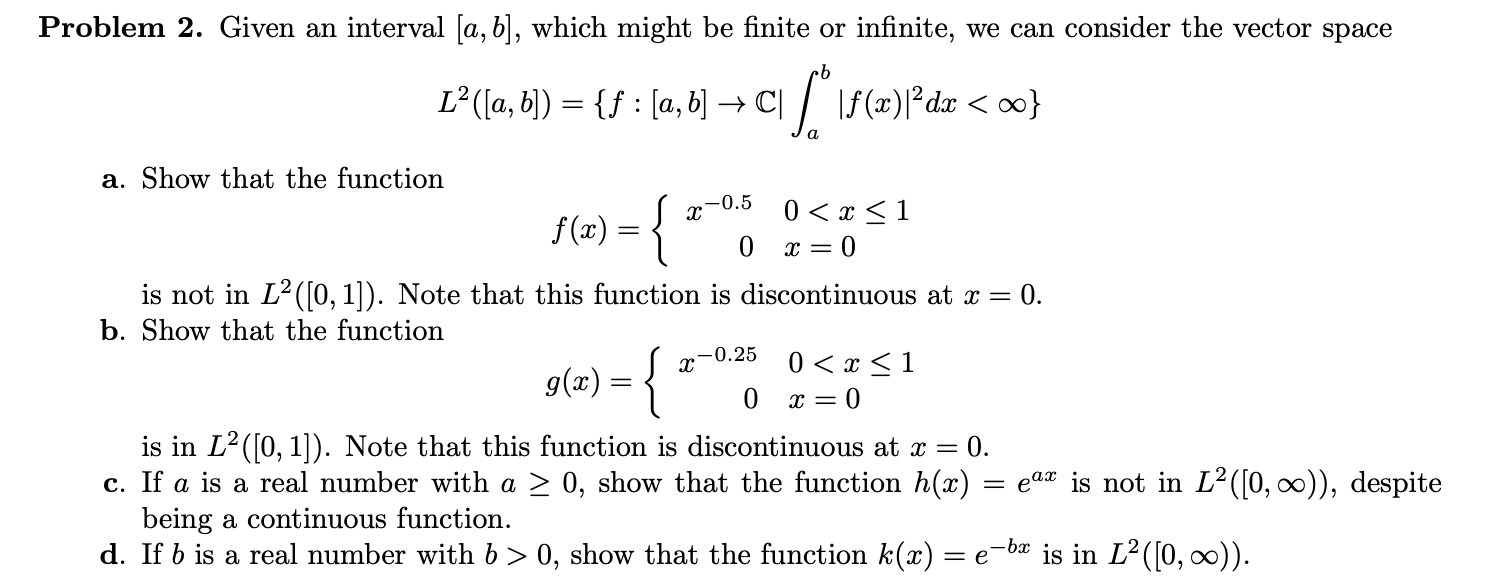 Solved Problem 2.(please do not use AI) ﻿Given an interval | Chegg.com