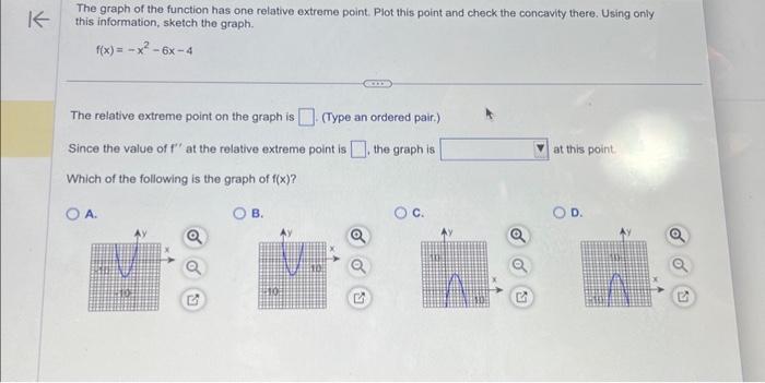 The graph of the function has one relative extreme | Chegg.com