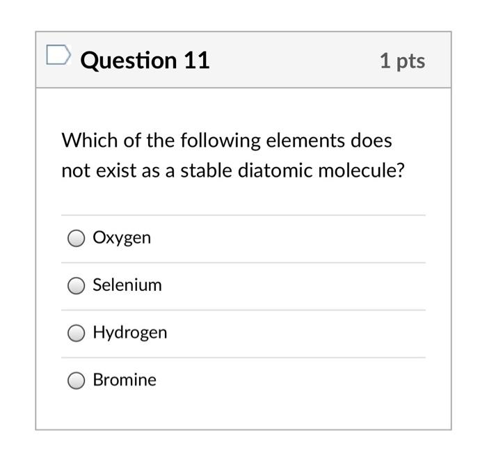 Solved For the following molecular compound, which atom is