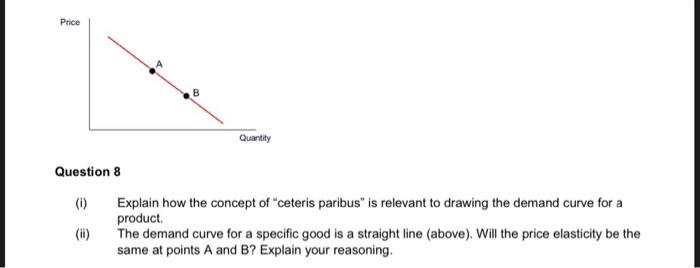 Solved Price B Quantity Question 8 (1) (1) Explain How The | Chegg.com