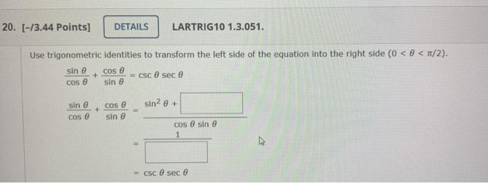 Solved 13. -/1 points SAlg Trig3 6.2.043. Find x rounded to