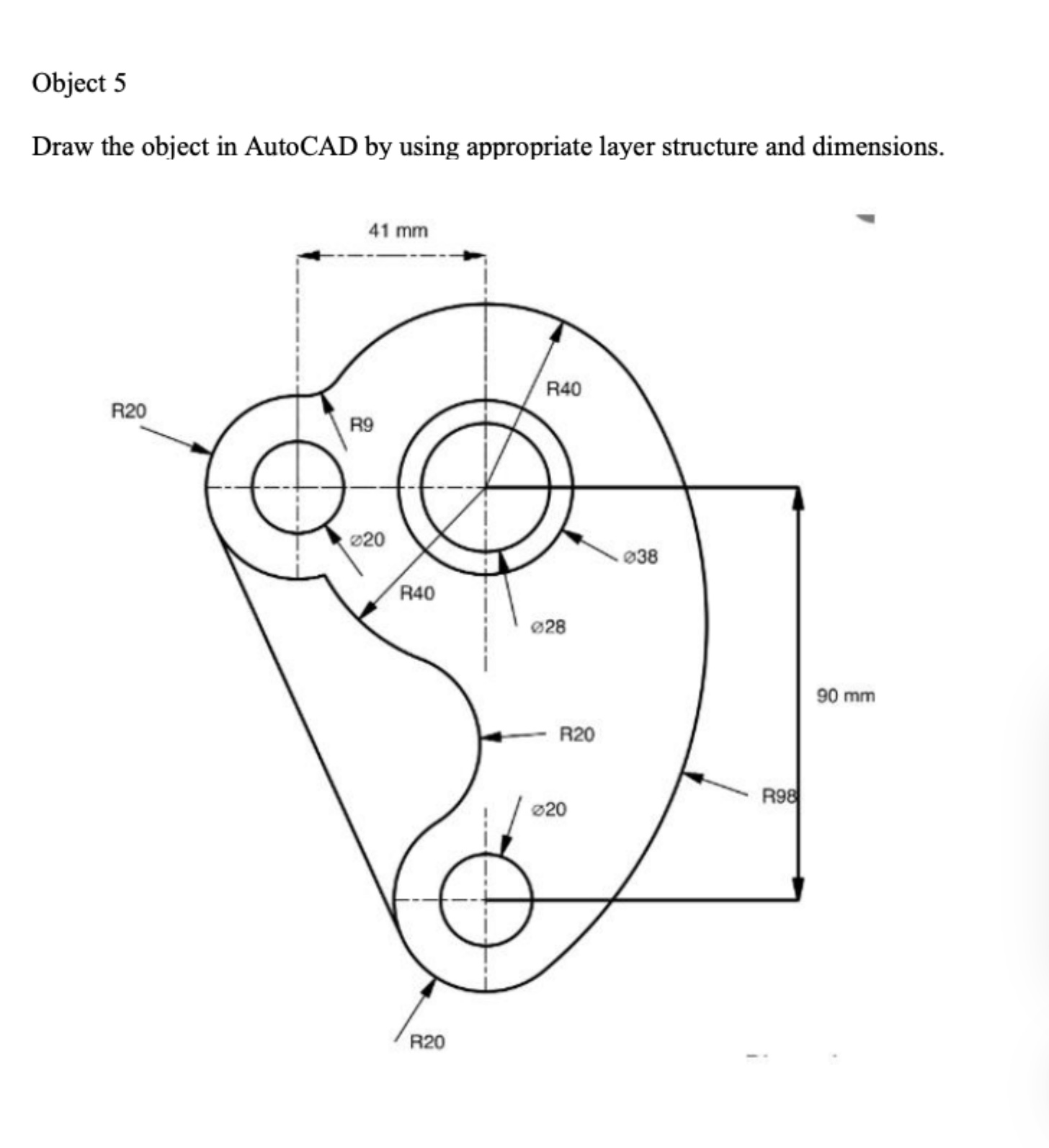 Solved Apply all layering and dimensioning rules | Chegg.com