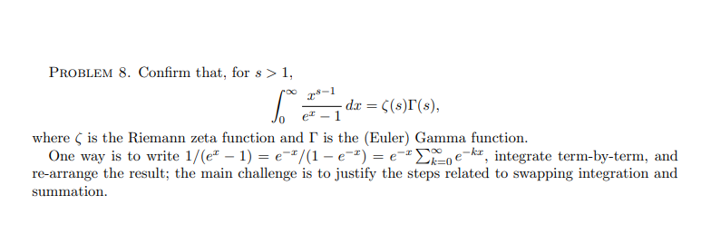 Problem Using Euler's Gamma Solved Problem 8. Confirm that, for | Chegg.com