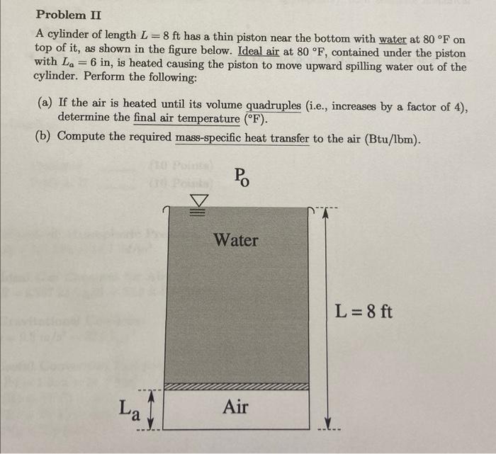 Solved Problem I Water contained in a piston-cylinder | Chegg.com