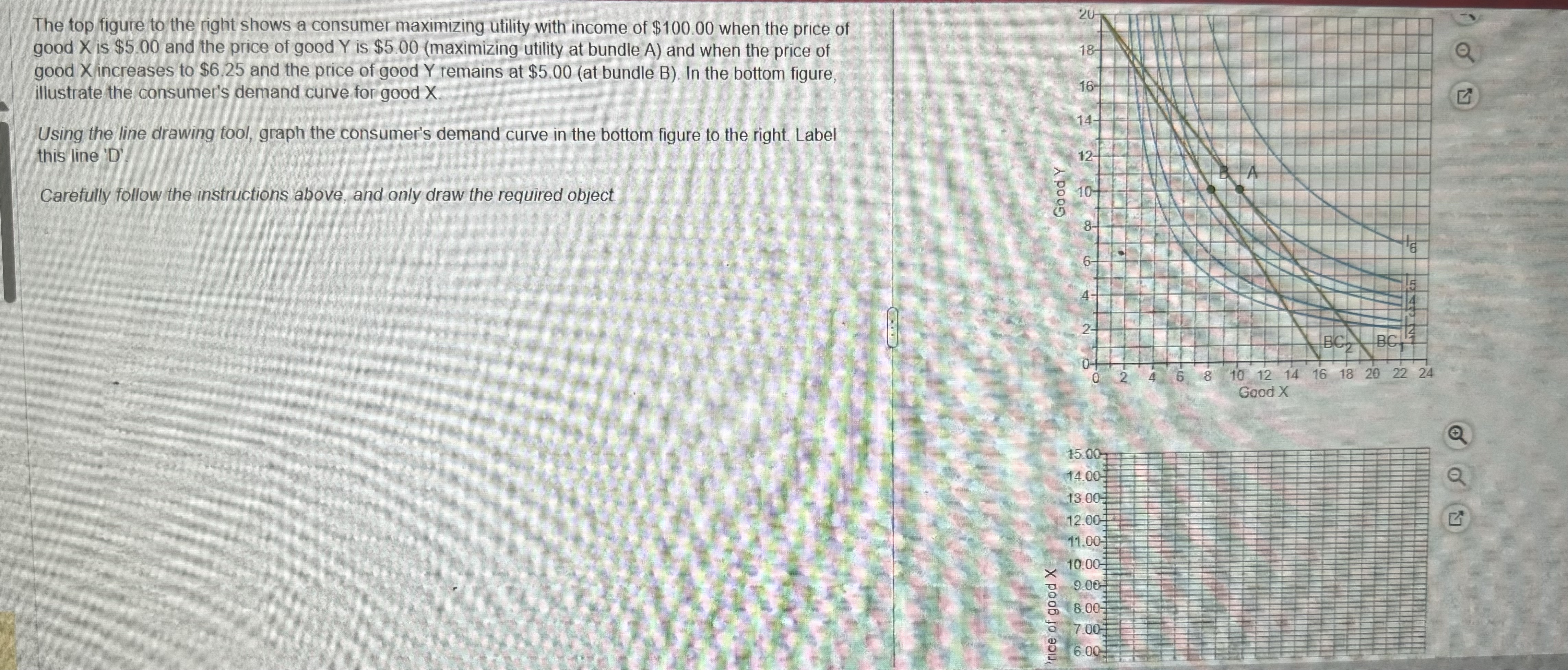 Solved The top figure to the right shows a consumer | Chegg.com