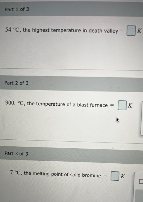 Solved 54∘C, the highest temperature in death valley = Part | Chegg.com