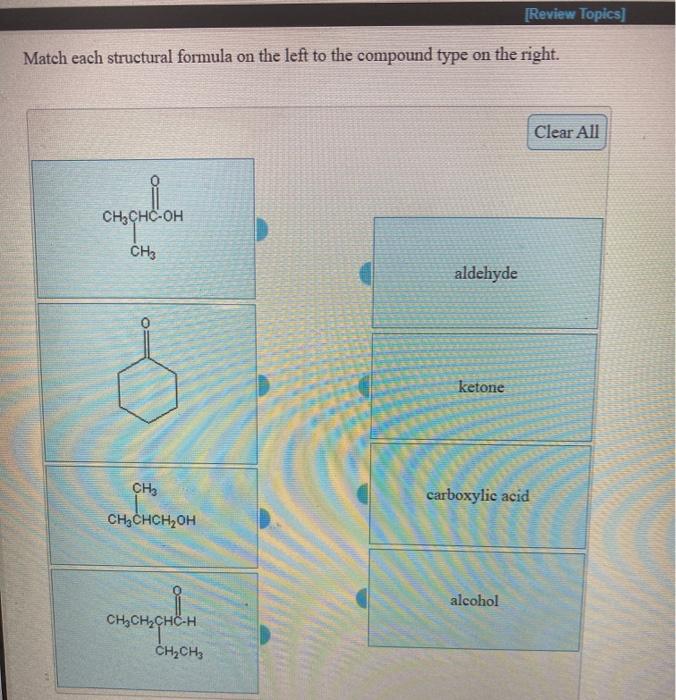 Solved Match each structural formula on the left to the | Chegg.com