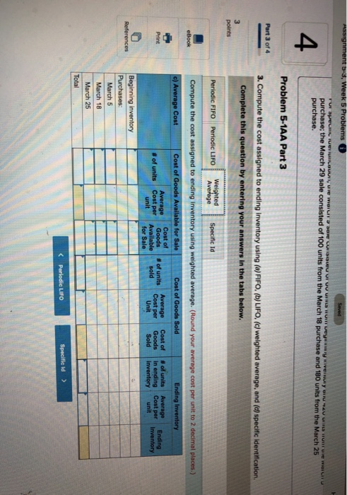 Solved Assignment 5-3, Week 5 Problems Required Information | Chegg.com