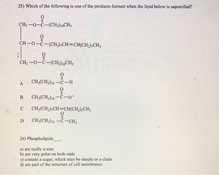Solved 25) Which of the following is one of the products | Chegg.com