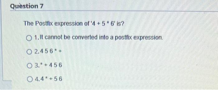 5 4 6 * 4 9 3 * postfix expression