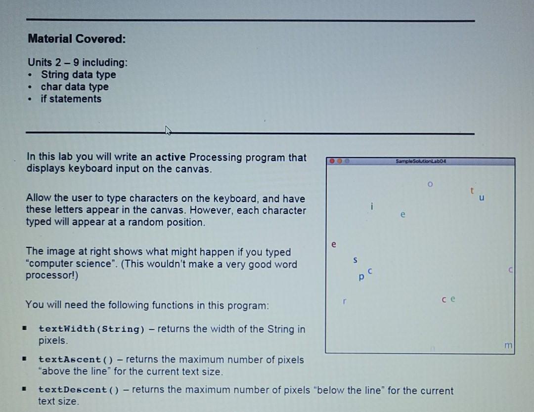 Solved please help with writing this active processing | Chegg.com