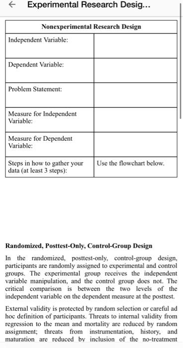 ← Experimental Research Desig... Randomized, | Chegg.com