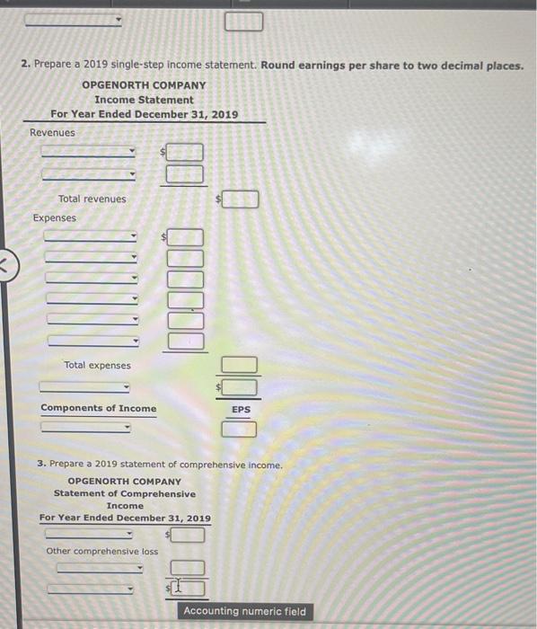 Multiple-Step and Single-Step Income Statements, and | Chegg.com