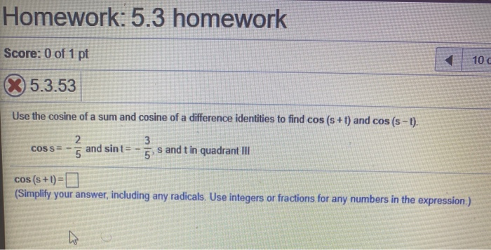 homework 5.3 answer key