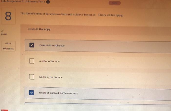 Solved Lob Ansonment 9 Unknown Part 1 The identification of | Chegg.com
