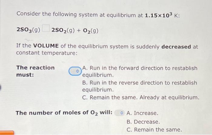 Solved Consider the following system at equilibrium at 648 K | Chegg.com