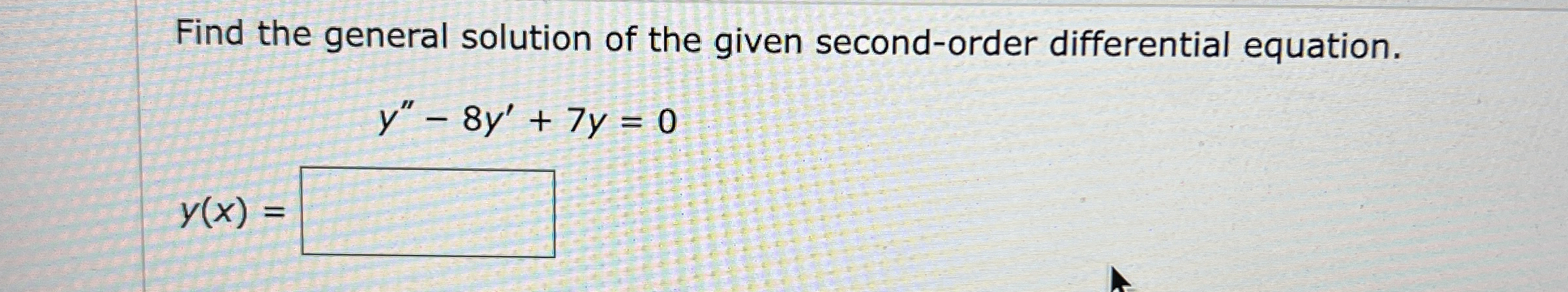 Solved Find the general solution of the given second-order | Chegg.com