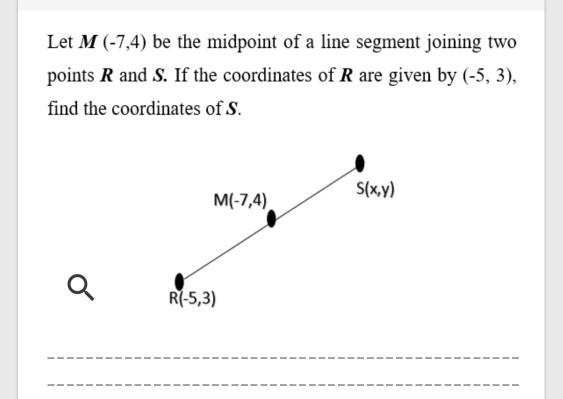 Solved Let M 7 4 Be The Midpoint Of A Line Segment Joi Chegg Com