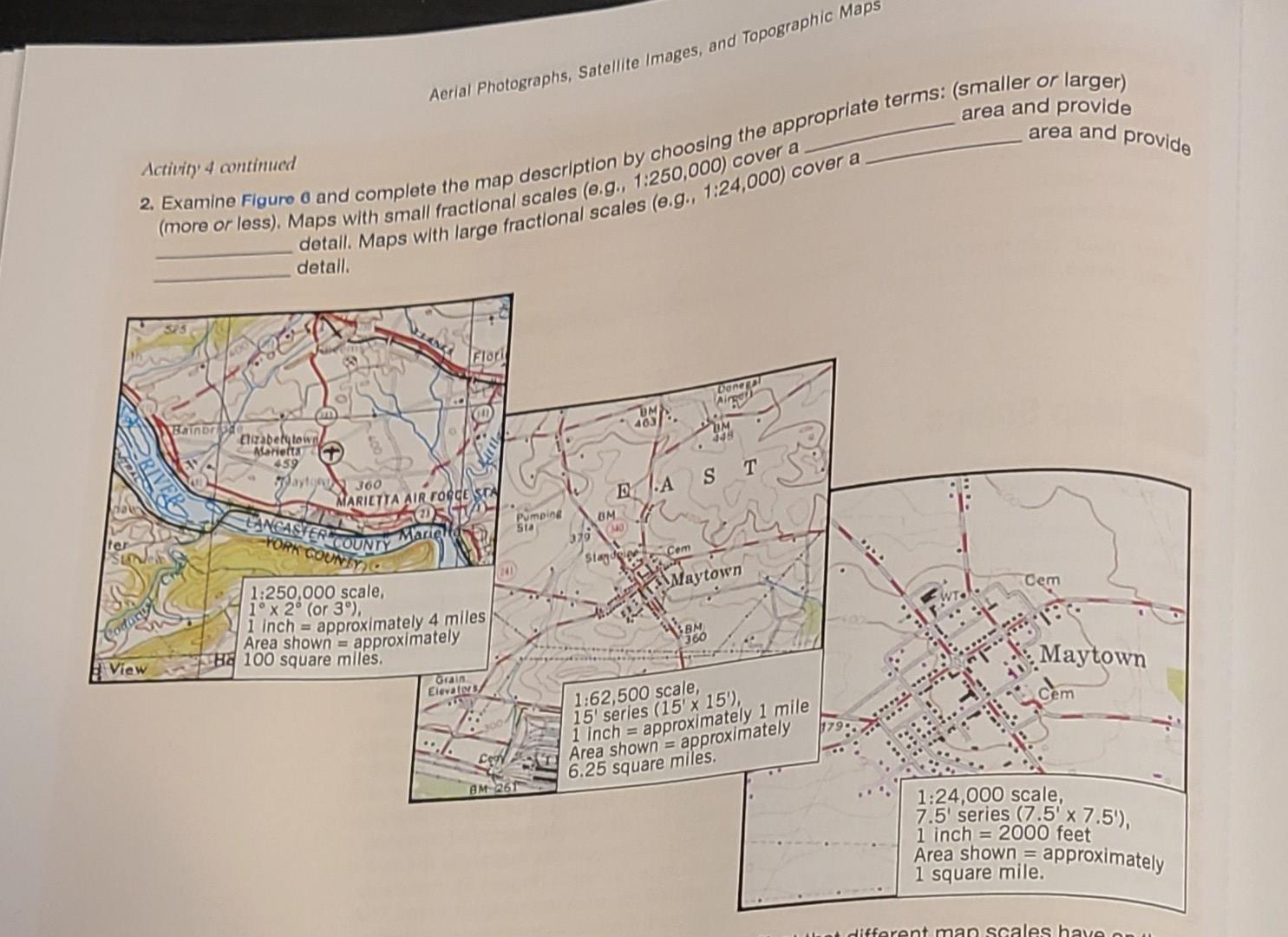 Solved 4 Map Scales Distinguish between fractional scale and