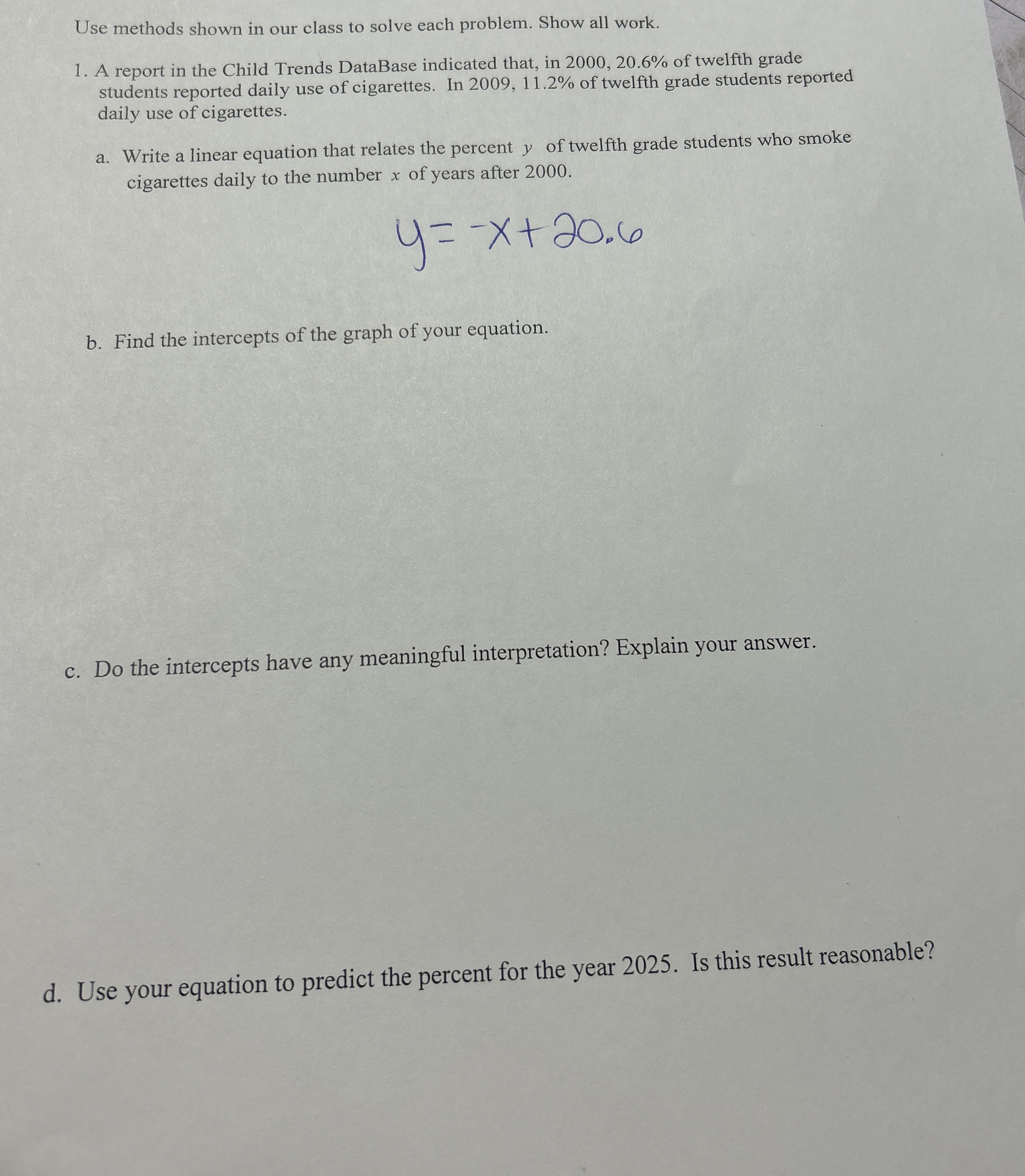 Solved Use methods shown in our class to solve each problem. | Chegg.com