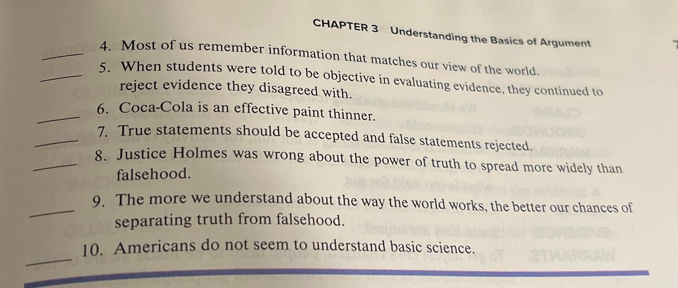 Solved CHAPTER 3 ﻿Understanding the Basics of Argument4. | Chegg.com