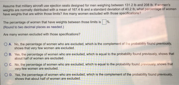 Solved Assume that military aircraft use ejection seats | Chegg.com