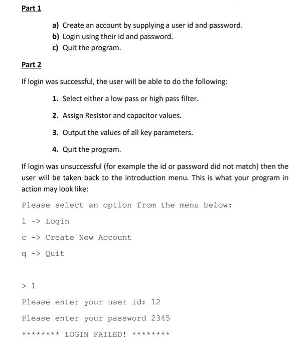 Solved Apply basic and some advanced programming skills to | Chegg.com