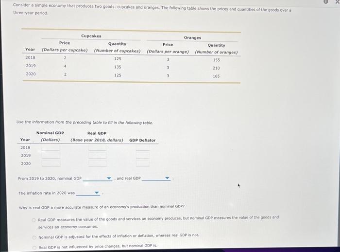 Solved Answer choices are decreased/Increased for the first | Chegg.com